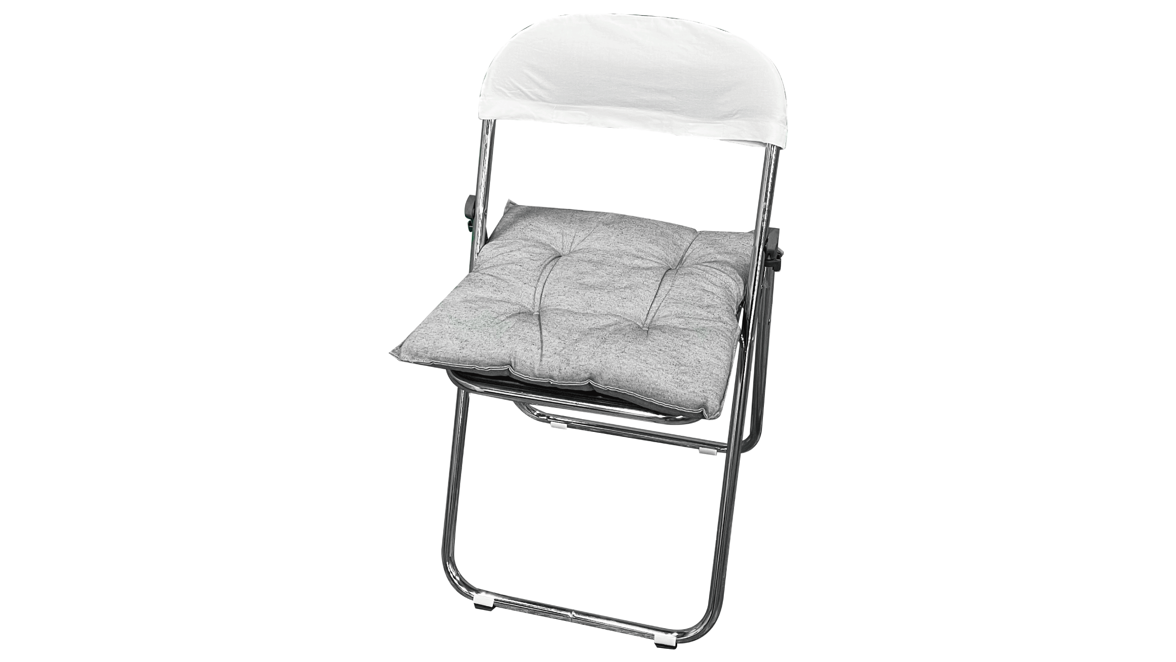 木製フレームのグレー布張り椅子(東京引き取り、搬送可能) 座布団グレー-1.png